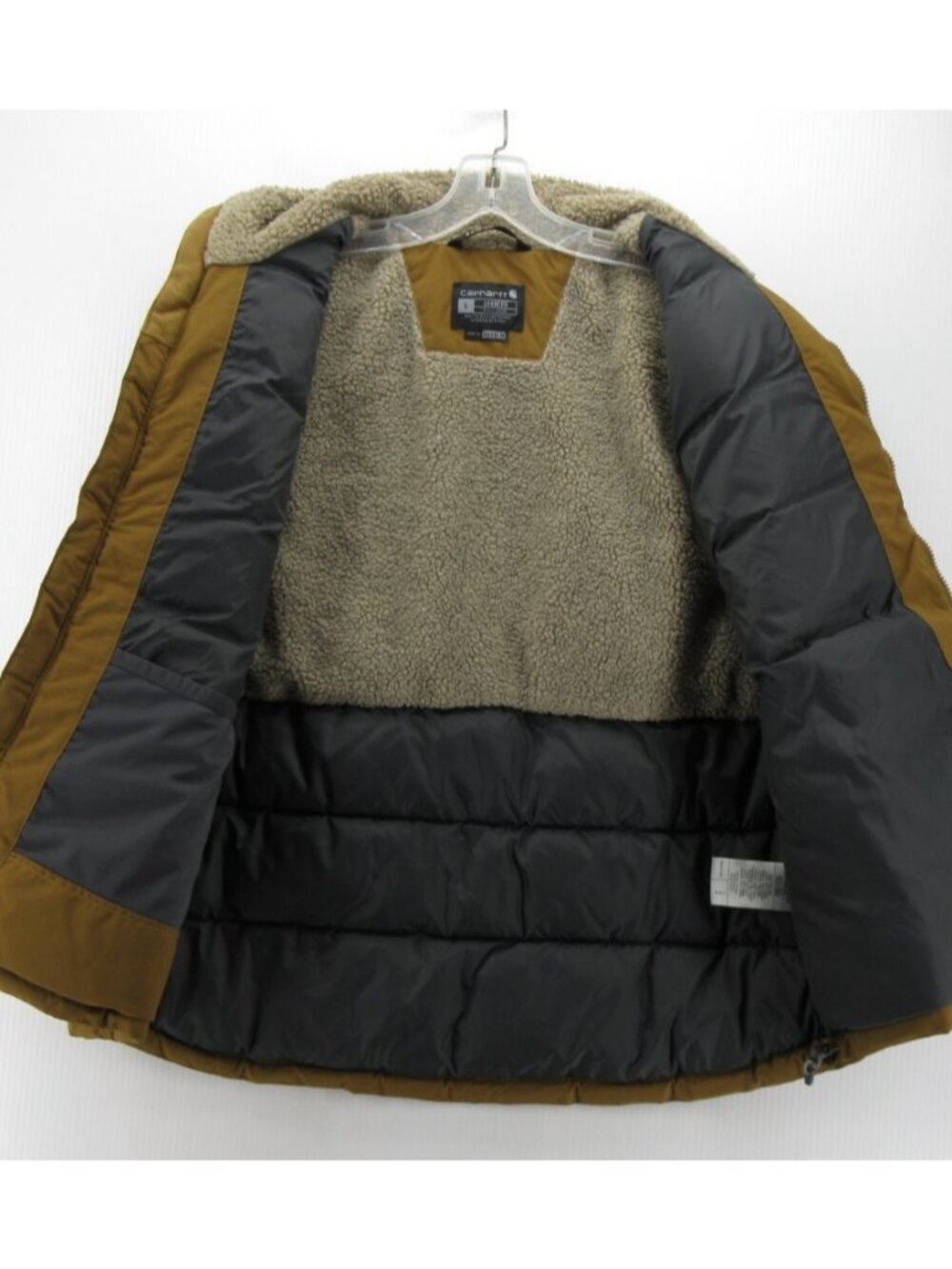 Carhartt Vest Large Rain Defender Puffer Sherpa Lined Loose Fit Jacket - Picture 11 of 14